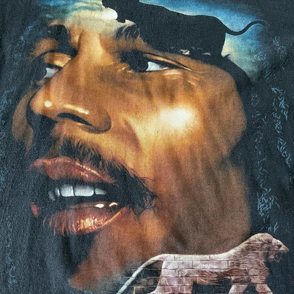 Vintage Bob Marley Lion Rap Tee Double Sided XL Heavy Metal Tag Great Fade - Picture 3 of 7